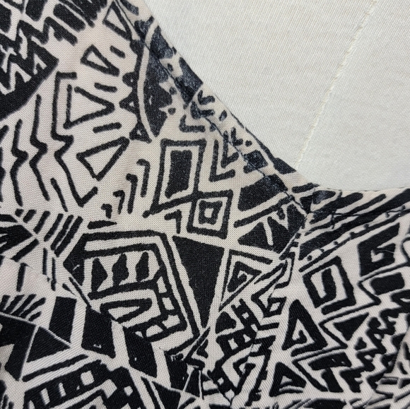 Mossimo Supply Co | Black and White Geometric Pattern Tank Dress w/ Back Cut Out - Picture 8 of 15